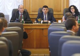 Владимир Гройсман, Андрей Парубий и Оксана Сыроед