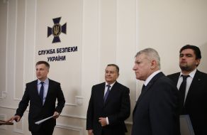 Valentin Nalyvaychenko and Yevhen Marchuk