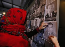 The protest action near the "Inter" office