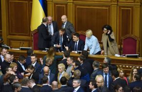 Blocking tribune of parliament