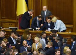 Blocking tribune of parliament