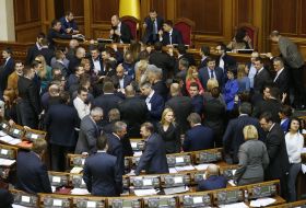 Blocking tribune of parliament