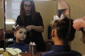 Aleksandra Chernenko in the dressing room
