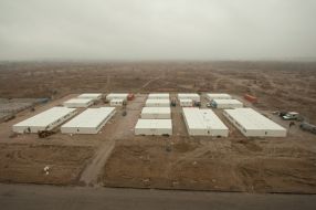 Installation of modular homes for settlers