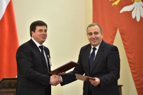 Gennadiy Zubko and Grzegorz Schetyna