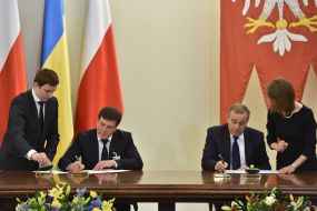 Gennadiy Zubko and Grzegorz Schetyna