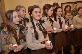 Scouts keep the lamp of fire Bethlehem Peace