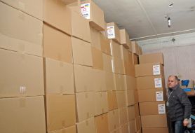 One of the warehouses of humanitarian aid