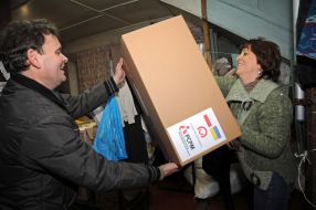 One of the warehouses of humanitarian aid