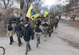 Protesters against illegal construction