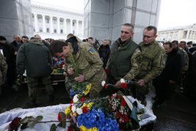 Farewell ceremony with dead soldiers of "Aydar"