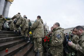 Farewell ceremony with dead soldiers of "Aydar"