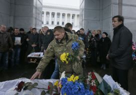 Farewell ceremony with dead soldiers of "Aydar"