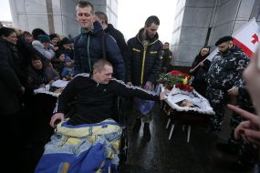 Farewell ceremony with dead soldiers of "Aydar"