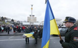 Farewell ceremony with dead soldiers of "Aydar"