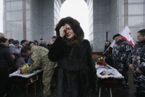 Farewell ceremony with dead soldiers of "Aydar"