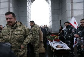 Farewell ceremony with dead soldiers of "Aydar"