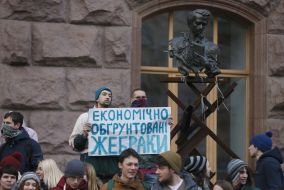 Student action against price increase travel in public transport 