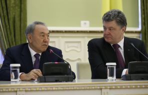 Petr Poroshenko and Nursultan Nazarbayev