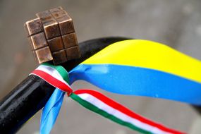 Mini monument to the Rubik's Cube