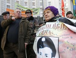 Mass protest of veterans