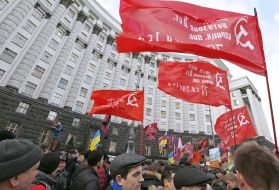 Mass protest of veterans