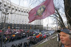 Mass protest of veterans