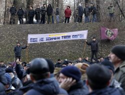 Mass protest of veterans