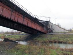 Blew up a railway bridge