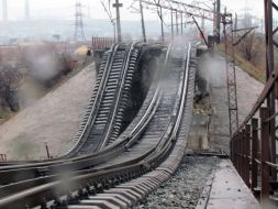 Blew up a railway bridge