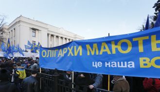 Participants of mass-meeting