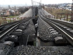 Blew up a railway bridge