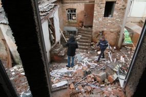 Consequences of the explosion in Kharkov