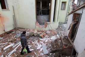 Consequences of the explosion in Kharkov