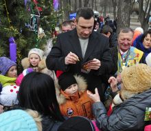 Opening of the Christmas tree in the park named. Kotlyarevskogo