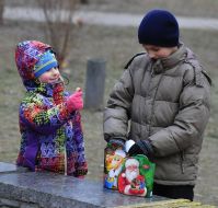 Opening of the Christmas tree in the park named. Kotlyarevskogo