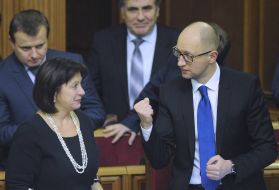 Arseniy Yatsenyuk and Natalia Yaresko