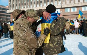 Meeting of soldiers of the 37th Battalion of the territorial defense