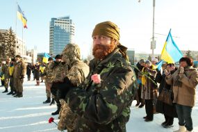 Meeting of soldiers of the 37th Battalion of the territorial defense