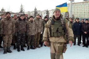 Meeting of soldiers of the 37th Battalion of the territorial defense