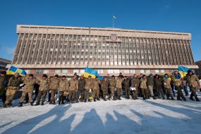 Meeting of soldiers of the 37th Battalion of the territorial defense