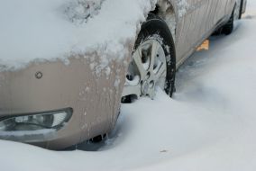 Сильный снегопад в Николаеве