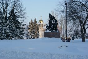 Сильный снегопад в Николаеве