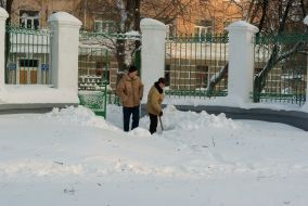 Сильный снегопад в Николаеве