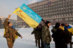 Soldier of the First Battalion of the Volyn territorial defense