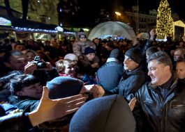 Петр Порошенко на Софийской площади