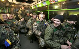 Ukrainian soldiers are sent to the zone of ATO