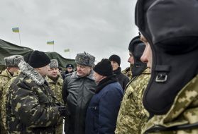 Petr Poroshenko, Stepan Poltorak and Alexander Turchinov