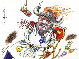 Caricature of Oleg Smal