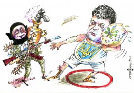 Caricature of Oleg Smal